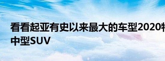 看看起亚有史以来最大的车型2020特柳赖德中型SUV