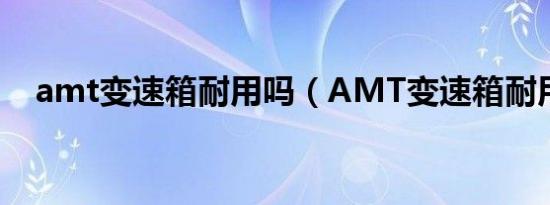 amt变速箱耐用吗（AMT变速箱耐用吗）