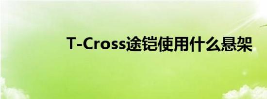 T-Cross途铠使用什么悬架