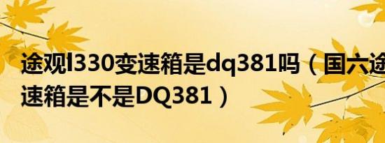 途观l330变速箱是dq381吗（国六途观L的变速箱是不是DQ381）