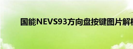 国能NEVS93方向盘按键图片解析