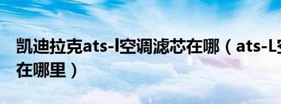 凯迪拉克ats-l空调滤芯在哪（ats-L空调滤芯在哪里）