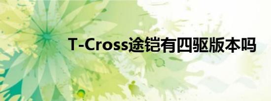 T-Cross途铠有四驱版本吗