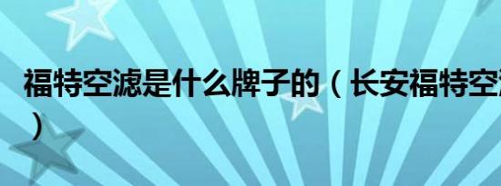 福特空滤是什么牌子的（长安福特空滤在哪里）