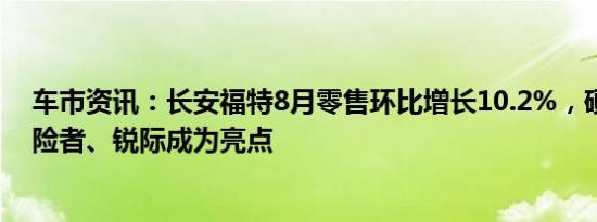 车市资讯：长安福特8月零售环比增长10.2%，硬核新品探险者、锐际成为亮点