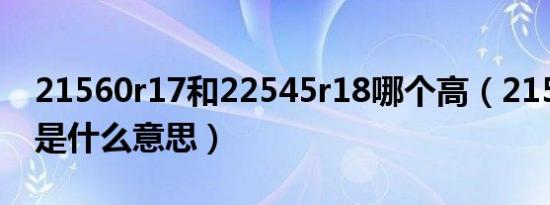 21560r17和22545r18哪个高（215/55r16是什么意思）