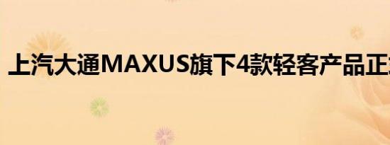 上汽大通MAXUS旗下4款轻客产品正式上市