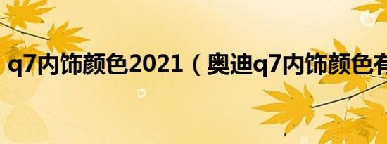 q7内饰颜色2021（奥迪q7内饰颜色有几种）