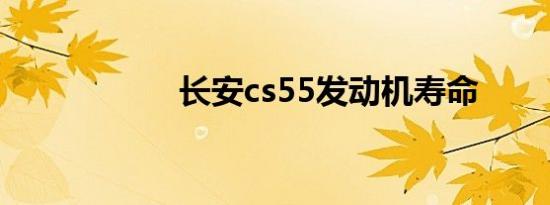 长安cs55发动机寿命