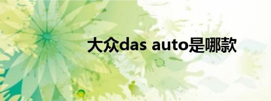 大众das auto是哪款