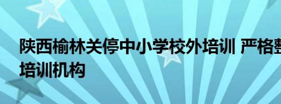 陕西榆林关停中小学校外培训 严格整治课外培训机构