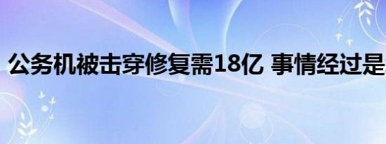 公务机被击穿修复需18亿 事情经过是怎样的