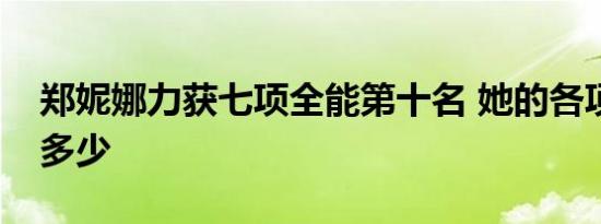 郑妮娜力获七项全能第十名 她的各项成绩是多少