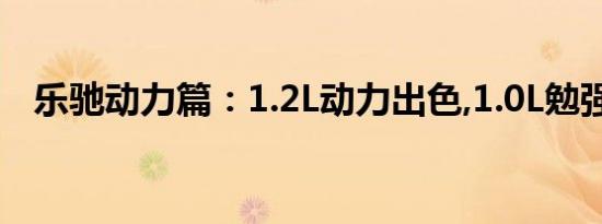 乐驰动力篇：1.2L动力出色,1.0L勉强够用