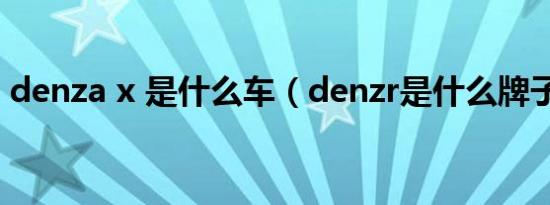 denza x 是什么车（denzr是什么牌子的车）