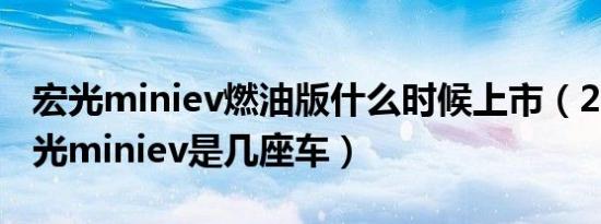 宏光miniev燃油版什么时候上市（2021款宏光miniev是几座车）