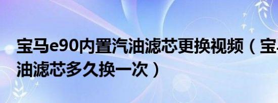 宝马e90内置汽油滤芯更换视频（宝马e90汽油滤芯多久换一次）