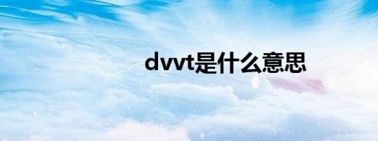 dvvt是什么意思