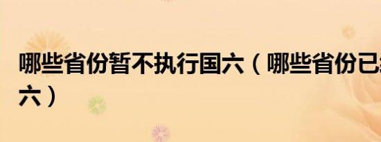 哪些省份暂不执行国六（哪些省份已经执行国六）