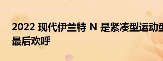 2022 现代伊兰特 N 是紧凑型运动型轿车的最后欢呼