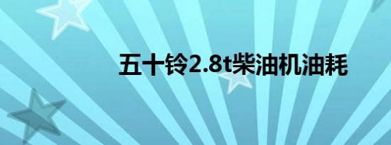 五十铃2.8t柴油机油耗