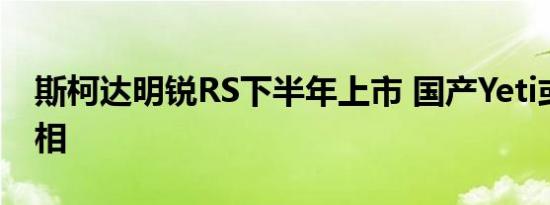 斯柯达明锐RS下半年上市 国产Yeti或明年亮相