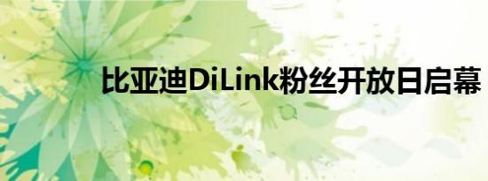 比亚迪DiLink粉丝开放日启幕