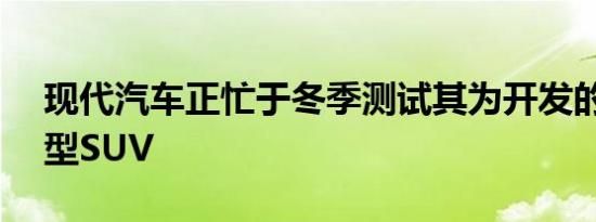 现代汽车正忙于冬季测试其为开发的AX1微型SUV