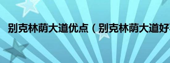 别克林荫大道优点（别克林荫大道好不好）