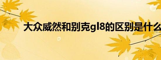 大众威然和别克gl8的区别是什么？