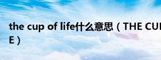 the cup of life什么意思（THE CUP OF LIFE）