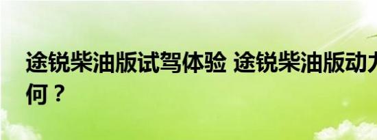 途锐柴油版试驾体验 途锐柴油版动力表现如何？