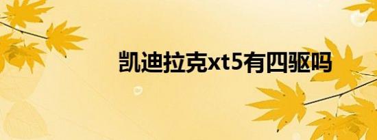 凯迪拉克xt5有四驱吗