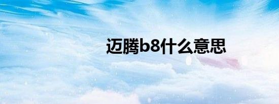 迈腾b8什么意思