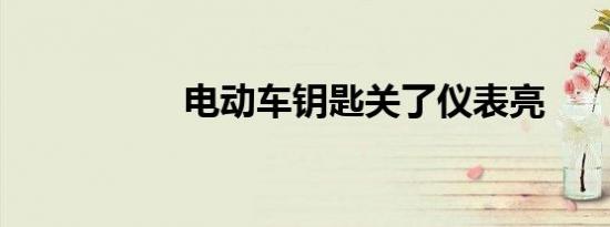 电动车钥匙关了仪表亮