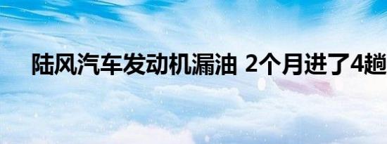  陆风汽车发动机漏油 2个月进了4趟4S店