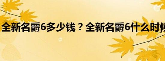 全新名爵6多少钱？全新名爵6什么时候上市？