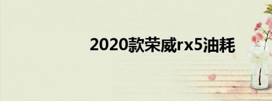 2020款荣威rx5油耗