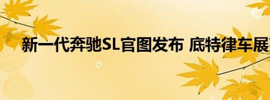 新一代奔驰SL官图发布 底特律车展亮相