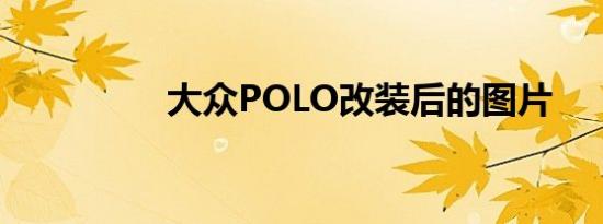 大众POLO改装后的图片