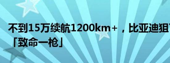 不到15万续航1200km+，比亚迪狙了燃油车「致命一枪」