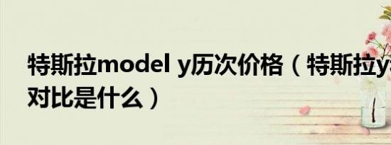 特斯拉model y历次价格（特斯拉y和x尺寸对比是什么）