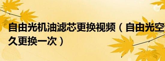 自由光机油滤芯更换视频（自由光空调滤芯多久更换一次）