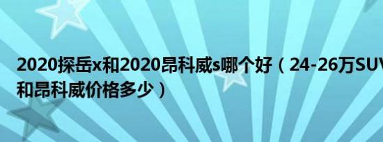 2020探岳x和2020昂科威s哪个好（24-26万SUV推荐 探岳和昂科威价格多少）