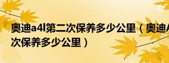 奥迪a4l第二次保养多少公里（奥迪A4L第二次保养多少公里）