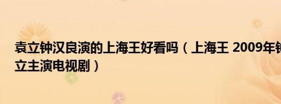 袁立钟汉良演的上海王好看吗（上海王 2009年钟汉良、袁立主演电视剧）