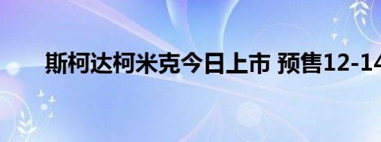 斯柯达柯米克今日上市 预售12-14万