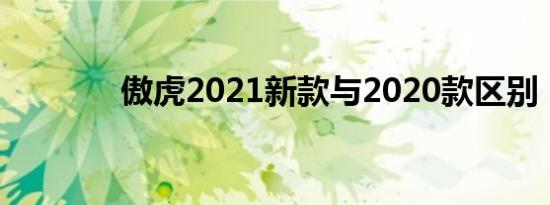 傲虎2021新款与2020款区别