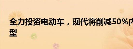 全力投资电动车，现代将削减50%内燃机车型