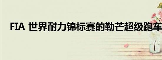 FIA 世界耐力锦标赛的勒芒超级跑车 级别